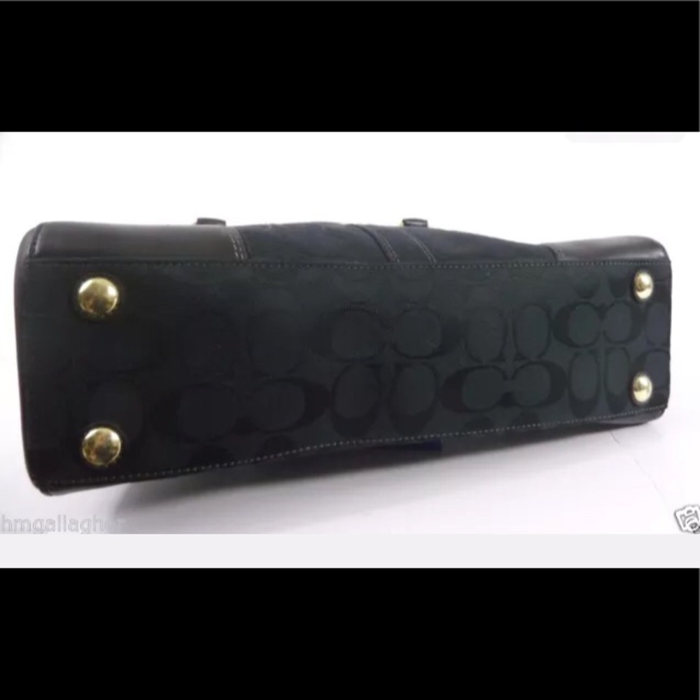 COACH Hamptons Signature Carryall #11062 Black - Picture 4 of 7